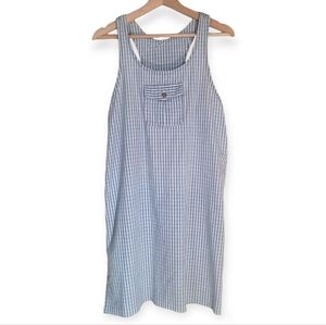 Match Vintage Plaid Overall Dress